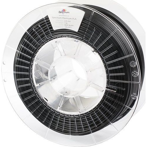 Spectrum Filaments 80022 PLA Premium 3D nyomtatószál PLA műanyag nagy szakítószilárdság 2.85 mm 1000 g Mélyfekete, Fekete 1 db (5903175657213)