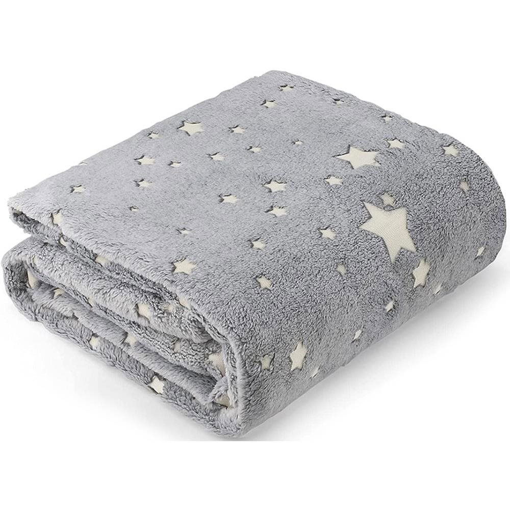 Verk Light-up blanket Soft Dreams Stars, 150×180 cm grey (5907451338964)