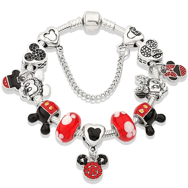 Silver Star karkötő - Mickey Minnie / P10929-898-1 - 19cm (6733)