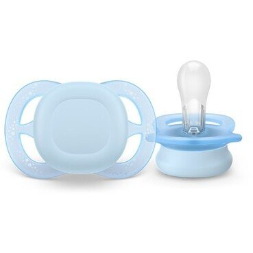 Philips AVENT SCF075/12 ciuccio per bambino Ciuccio classico Ortodontico Silicone Blu, Verde
