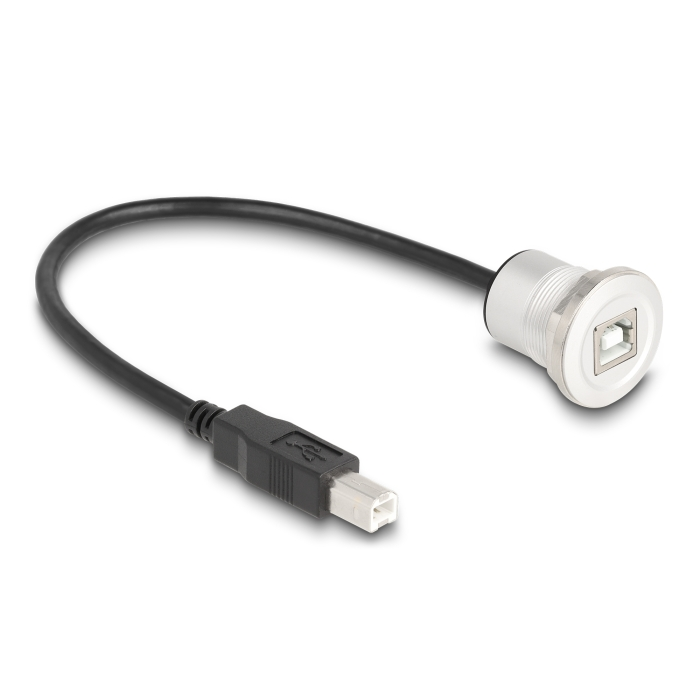 Delock USB 2.0 B-típusúbeépített anya kábelcsatlakozóval 30 cm, alumínium (88182) (88182)