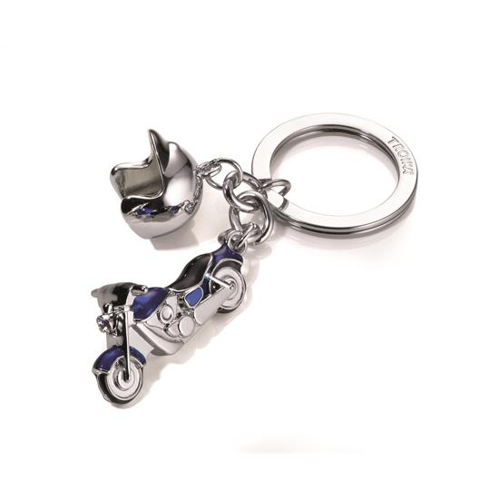 Troika Kulcstartó 2 charm dísszel SWAROVSKI® kristályokkal - Cruiser motor (KR13-23/CH)