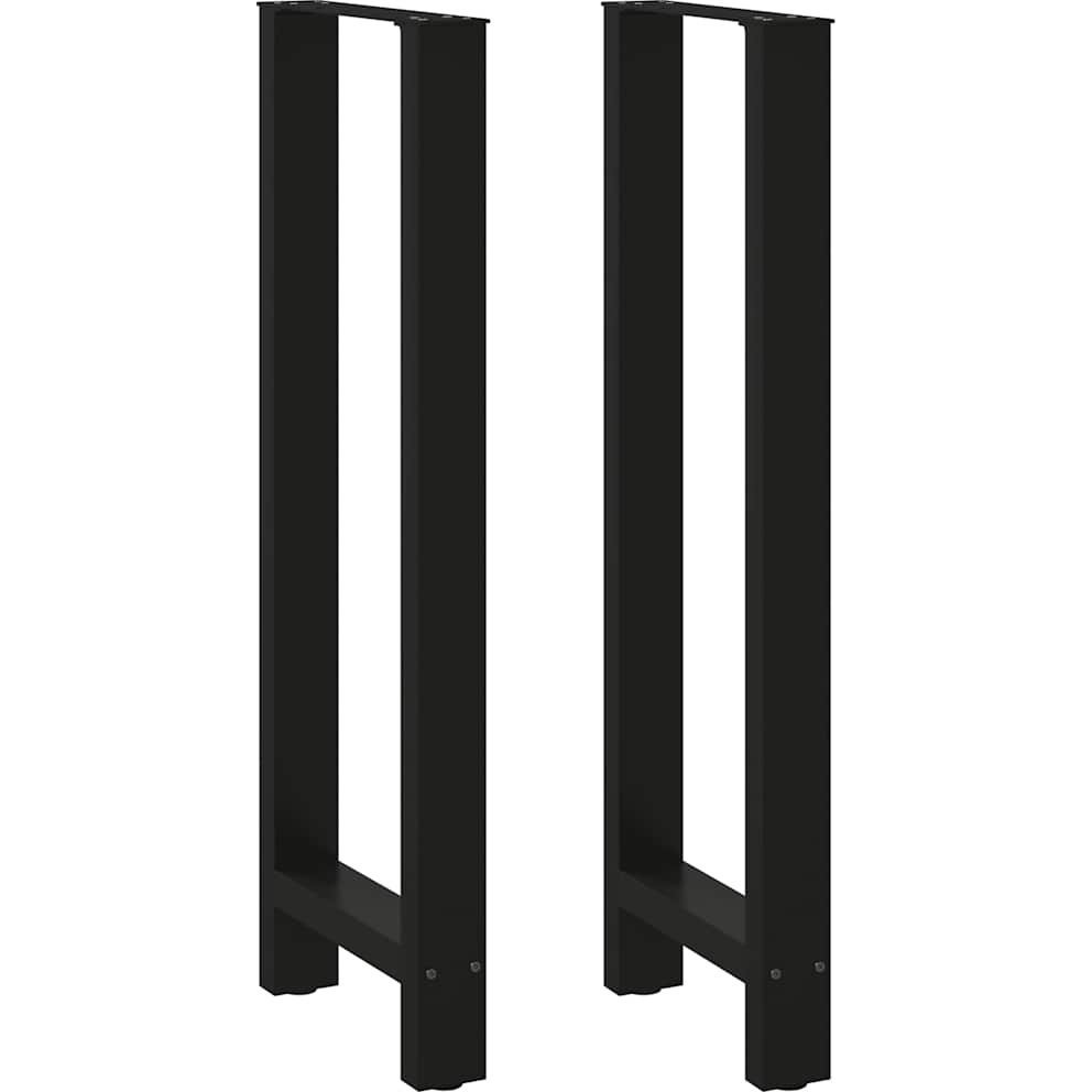 2 db fekete acél dohányzóasztal lábak 40x(110-111) cm (4013348)
