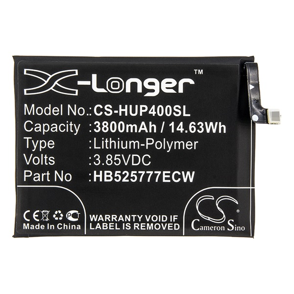 Cameron Sino Li-Polymer akku (3.85V/3800mAh, Huawei HB525777ECW kompatibilis) FEKETE Huawei P40 (CS-HUP400SL)