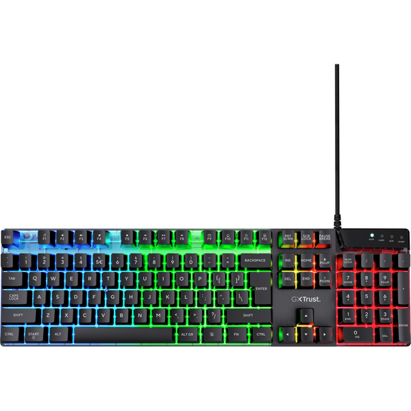 Trust GXT 835 Azor tastiera Gaming USB QWERTY Ceco, Slovacco Nero