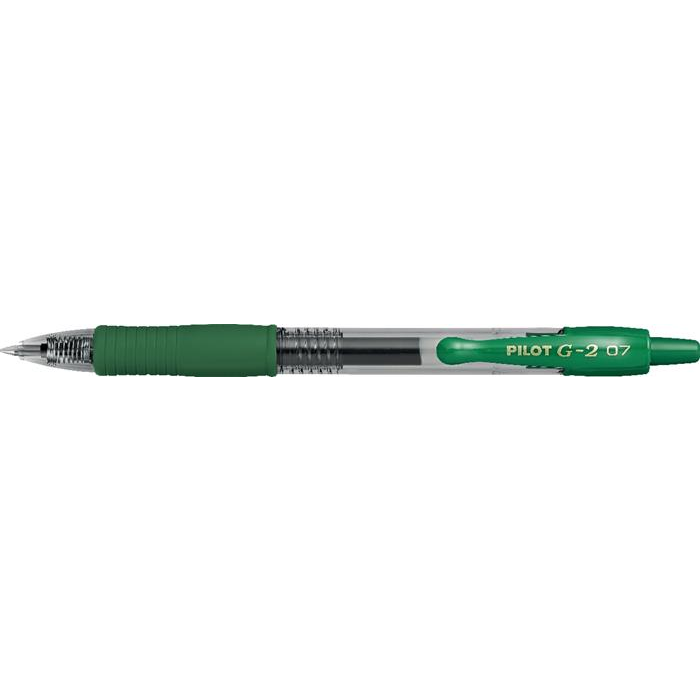 Pilot G-2 Nyomógombos zseléstoll - 0,32mm / Zöld (BL-G2-7-G)