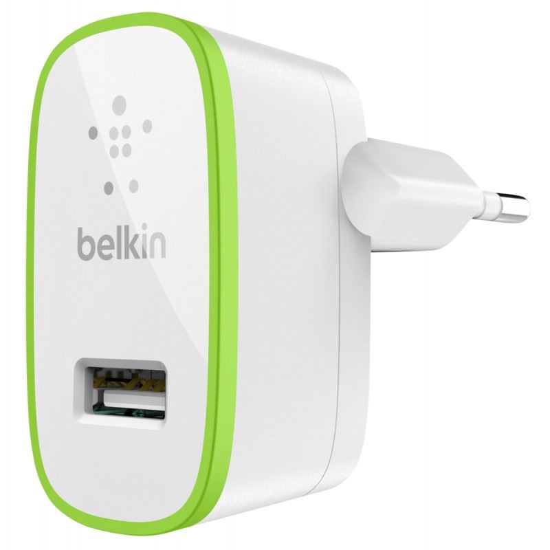 Belkin hálózati töltő USB csatlakozással 2.1 A zöld-fehér (F8J052cwWHT) (F8J052cwWHT)