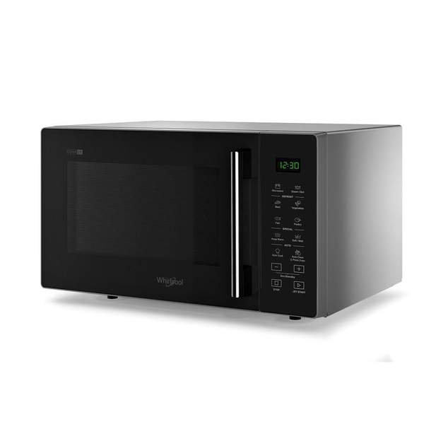 Микровълнова фурна Whirlpool MWP 252 SB, 900W, 25L, LED дисплей, електронно управление, сребристо/черно