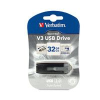 Verbatim V3 USB флаш памет 32 GB USB Тип-A 3.2 Gen 1 (3.1 Gen 1) Черен, Сив