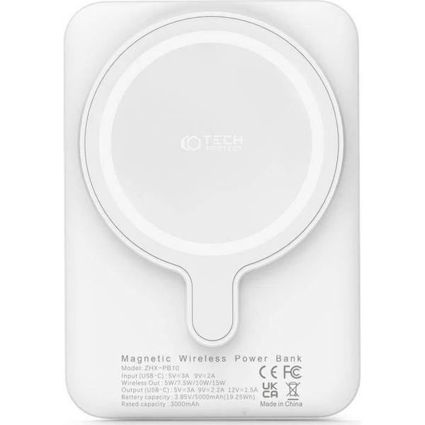 Tech-Protect LifeMag PB10 Power Bank 5000mAh fehér MagSafe