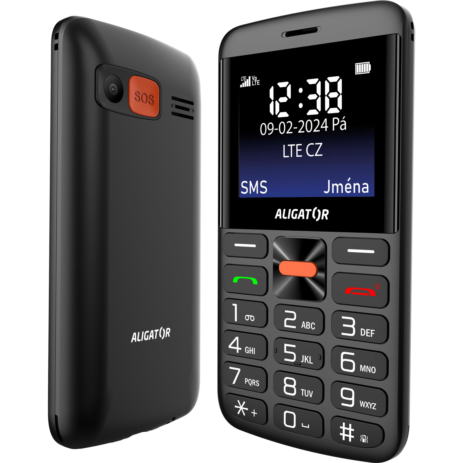 Aligator A910 Senior fekete + töltőállvány (A910B)
