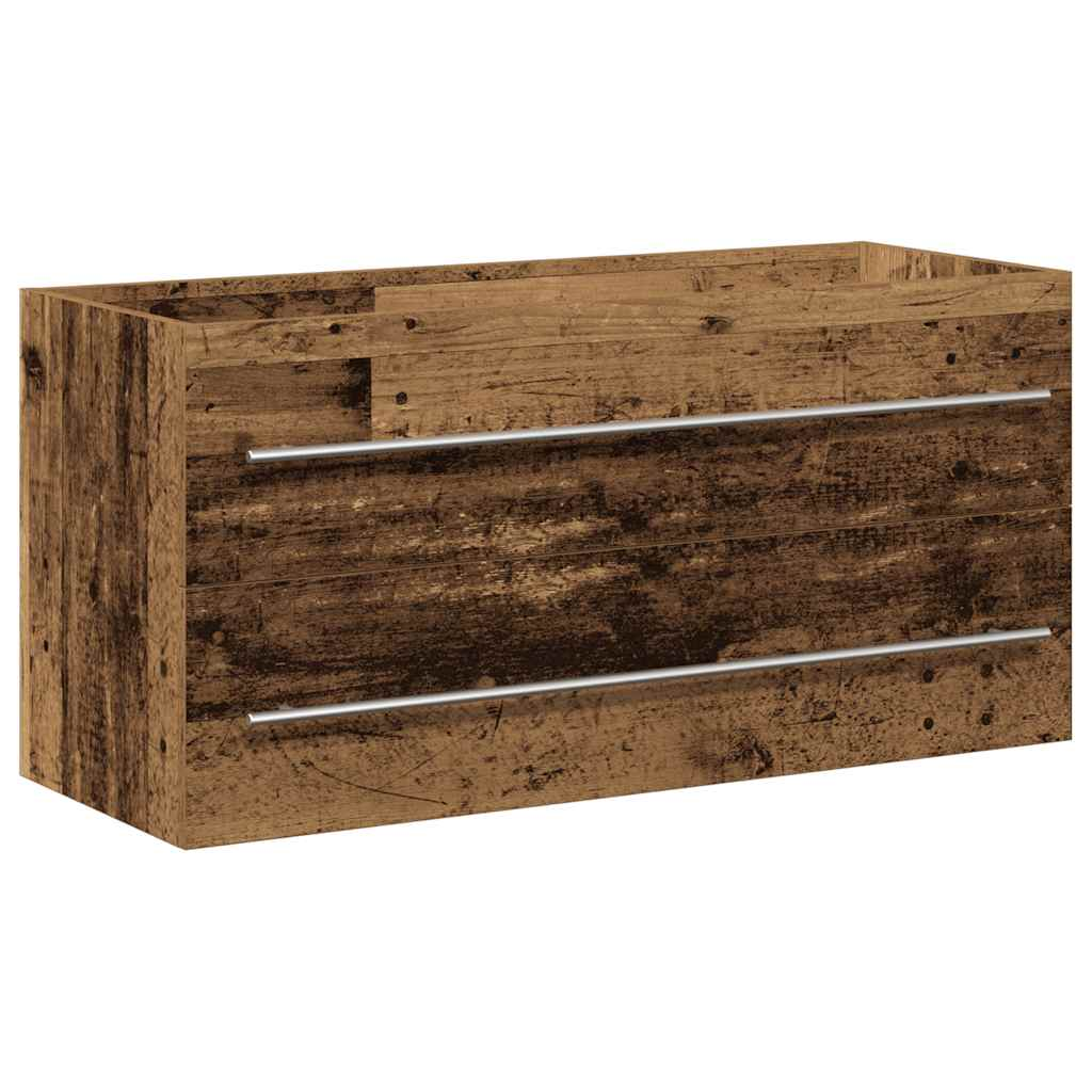 antik fa szerelt fa mosdószekrény 100x38,5x48 cm (862536)