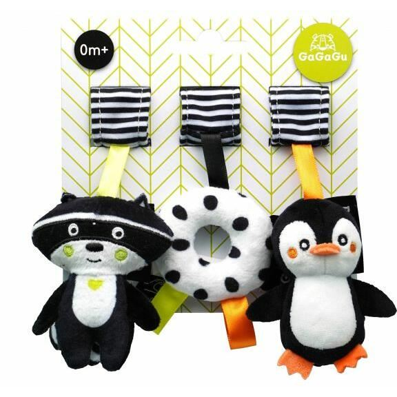 TM Toys Gagagu Plüss szett mosómedve fánk pingvin (GGG9786) (GGG9786)