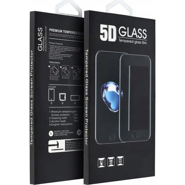 5D  Edzett Üveg iPhone 15 Pro (Matt) Fekete Szegéllyel