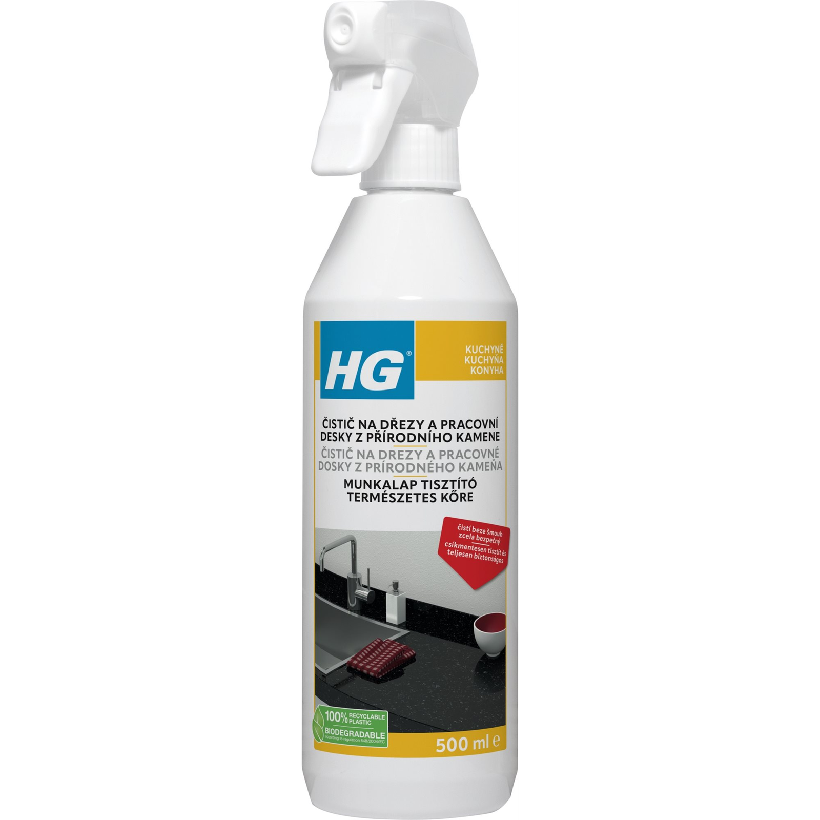 HG természetes kő mosogató és munkalap tisztító, 500 ml (8711577063443)