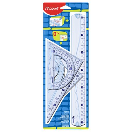 Maped Graphic Műanyag vonalzókészlet (4 db / csomag) (242767)