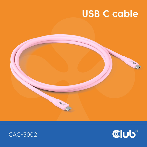 CLUB3D CAC-3002 USB-kabel USB4 Gen 3x2 2 m USB C