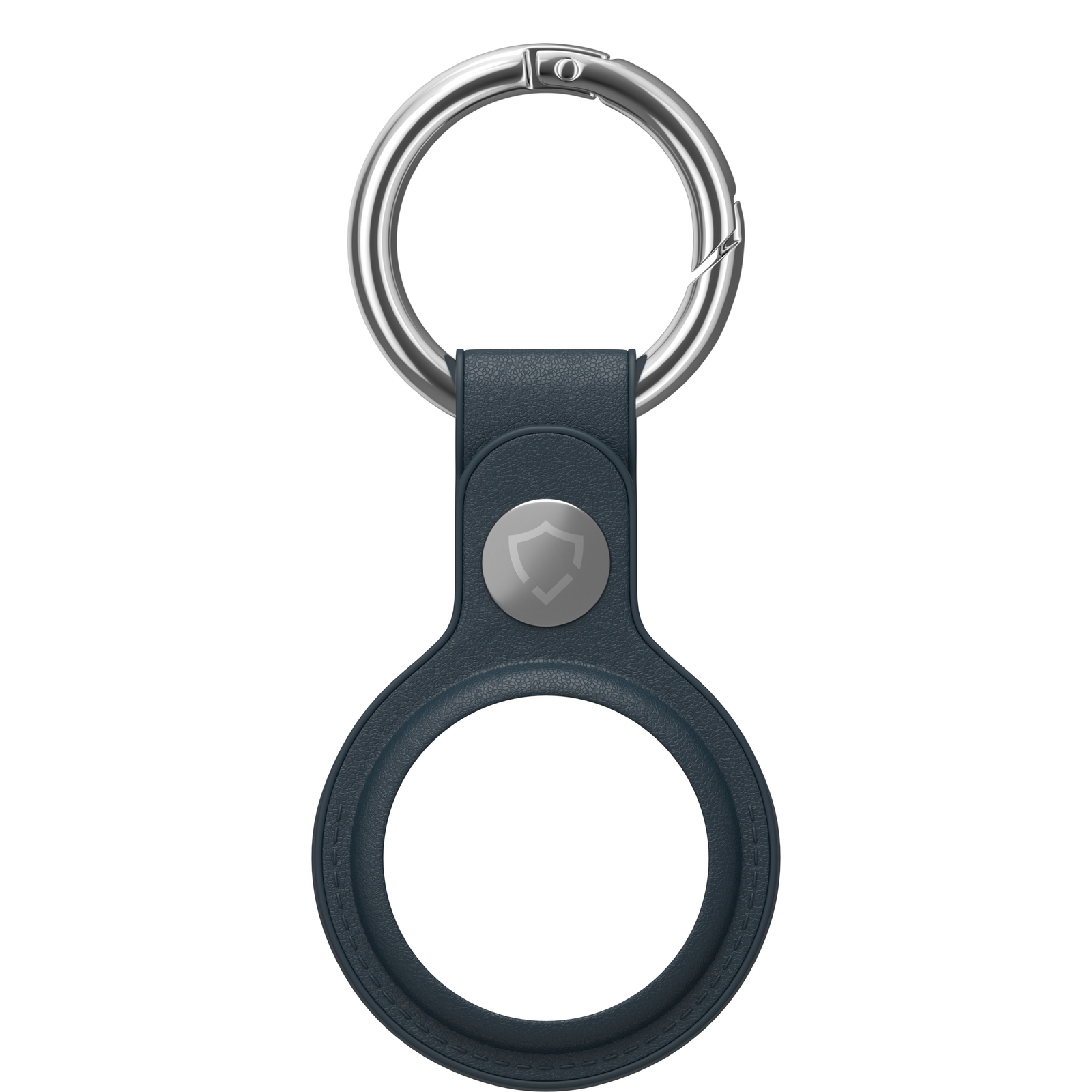 AlzaGuard Genuine Leather Airtag Keychain, kék (AGD-AKL003L)