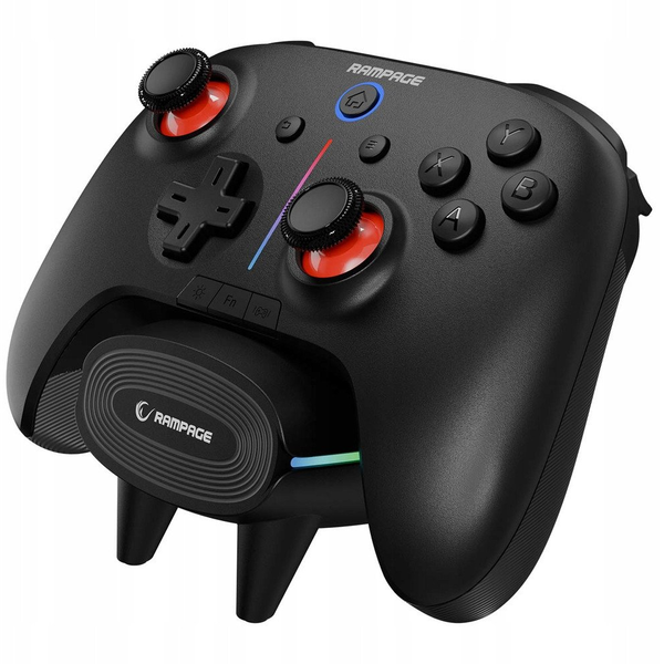 Rampage Hydra Pro Pad bezprzewodowy RGB 2.4G Hall, spusty magnetyczne ze stacją ładującą czarny