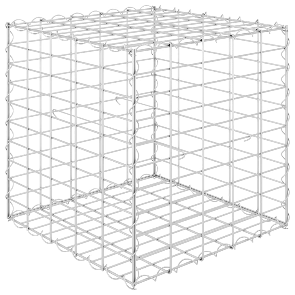 kocka alakú acélhuzal gabion magaságyás 50 x 50 x 50 cm (145650)