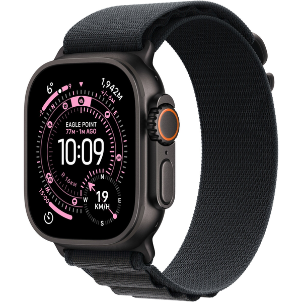 Apple Watch Ultra 3 GPS + Cellular 49 mm черен титан алпийска каишка S