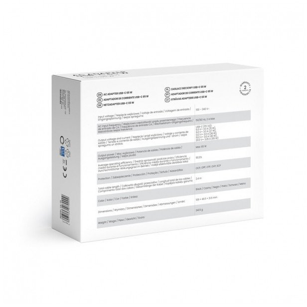 Ładowarka Savio Zasilacz sieciowy USB-C 65W ZA-01