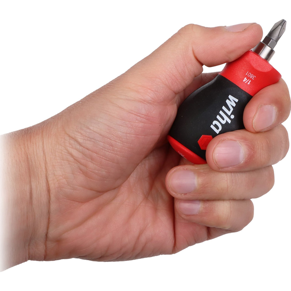 Marokcsavarhúzó, mágneses bittartós 6,3 mm (1/4) Wiha Stubby 33738