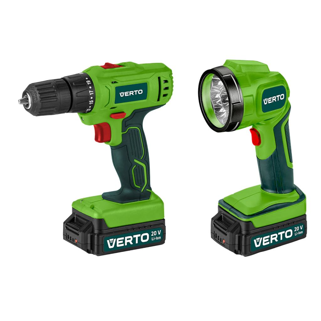 Verto akkus fúró-csavarozó + lámpa készlet (50G293) (50G293)
