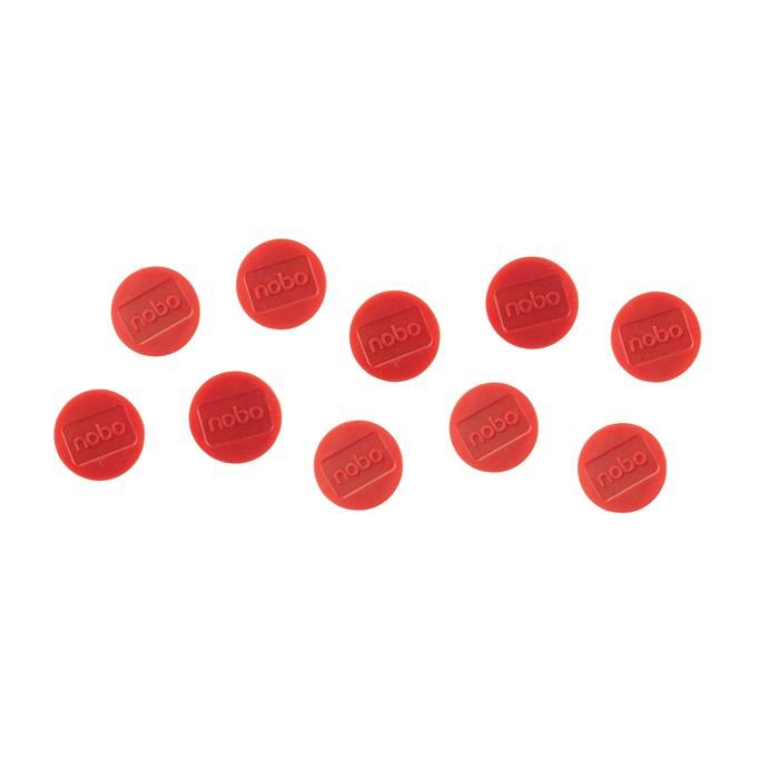 NOBO erős mágnes mágnestáblákhoz 10db piros (VN15314) (VN15314)