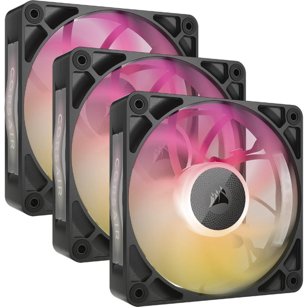 Вентилатори CORSAIR iCUE LINK RX120 MAX RGB BLACK, triple pack