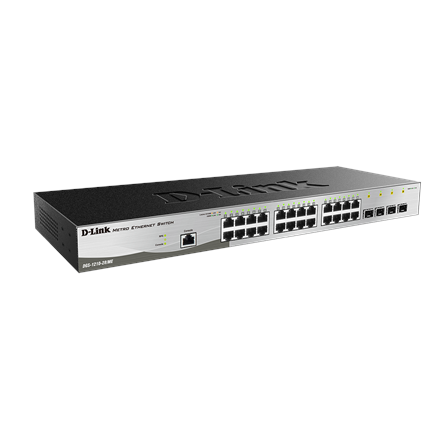 D-Link DGS-1210-28/ME/E netværksswitch Administreret L2+ Gigabit Ethernet (10/100/1000) 1U Sort, Grå