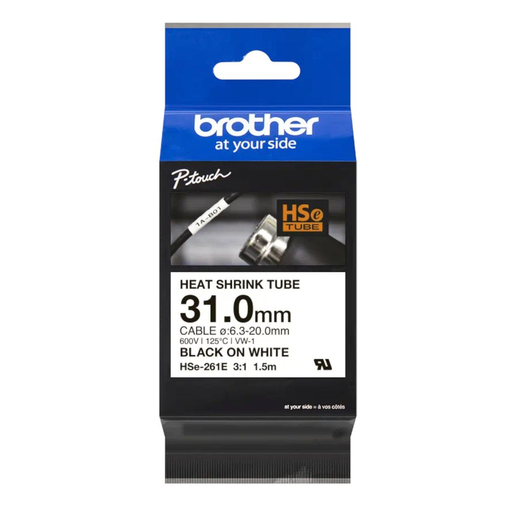 Brother HSe-261E nyomtatószalag Fekete (HSE261E)