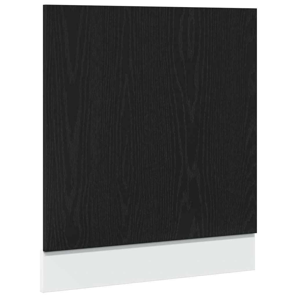 fekete tölgy szerelt fa mosogatógép panel 60x1,5x67 cm (863151)