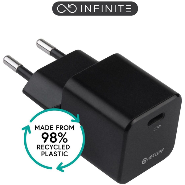 eSTUFF ES637028 Caricabatterie per dispositivi mobili Smartphone Nero AC Ricarica rapida Interno