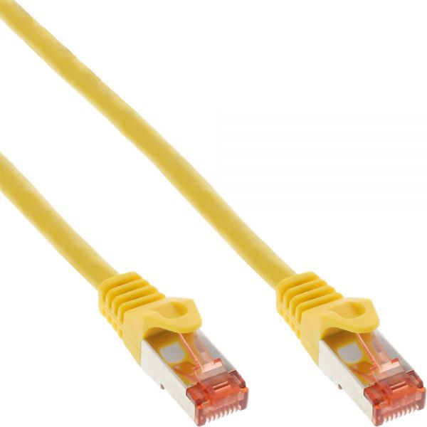  InLine Patchcord S/FTP, PiMF, Cat.6, 250MHz, PVC, CCA, żółty 0.25m (76122Y)