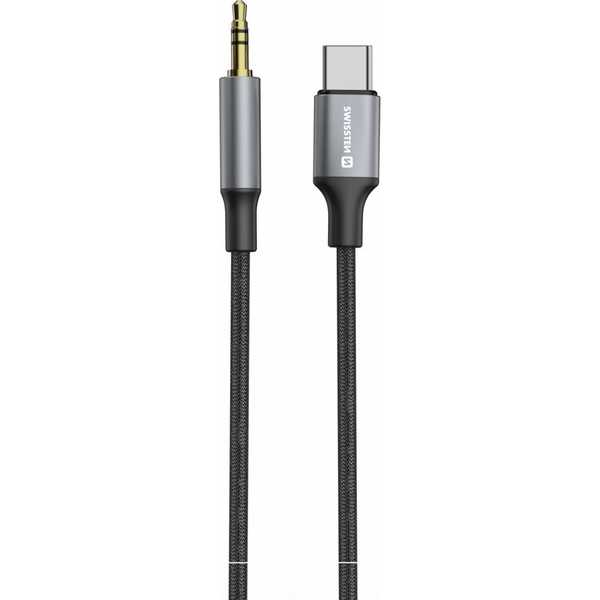 Swissten Audio Adapter Textile USB-C - 3.5mm Jack Cable 1.5m