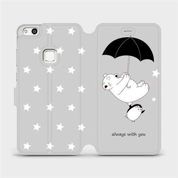 Flip mobile phone case Huawei P10 Lite - MH08P Bear and penguin - always with you (5903226747481)