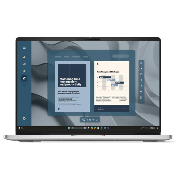 DELL Pro 16 PC16255 Copilot+ PC AMD Ryzen AI 7 PRO 350 Laptop 40,6 cm (16") Full HD+ 16 GB DDR5-SDRAM 512 GB SSD Wi-Fi 6E (802.11ax) Windows 11 Pro Tysk Platin