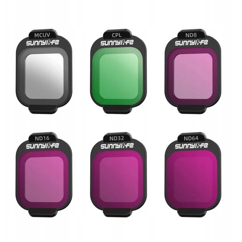 Sunnylife 6pcs Lens MCUV, CPL, ND8, ND16, ND32, ND64 for Flip (FP-FI967)