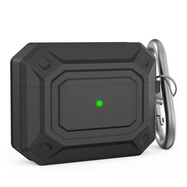 Phoner Rock Apple Airpods Pro szilikon tok akasztóval fekete (PN-CP-144-BK) (PNCP144BK)