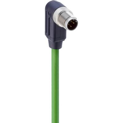 Belden 934726002-1 Érzékelő-/működtető adatösszekötő, konfekcionált M12 Dugó, hajlított 5.00 m Pólusszám: 4 1 db (934726002-1)
