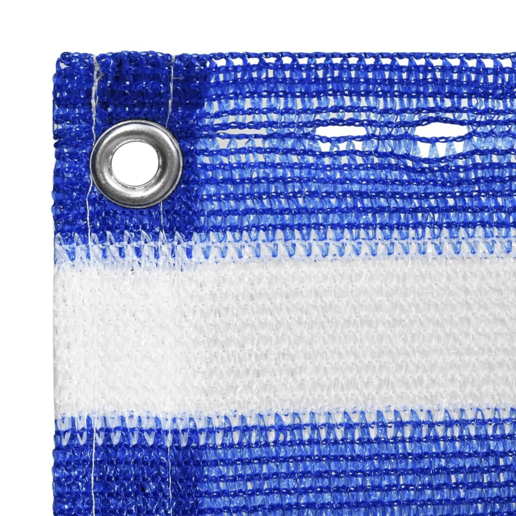 kék-fehér HDPE erkélytakaró 75 x 400 cm (310885)