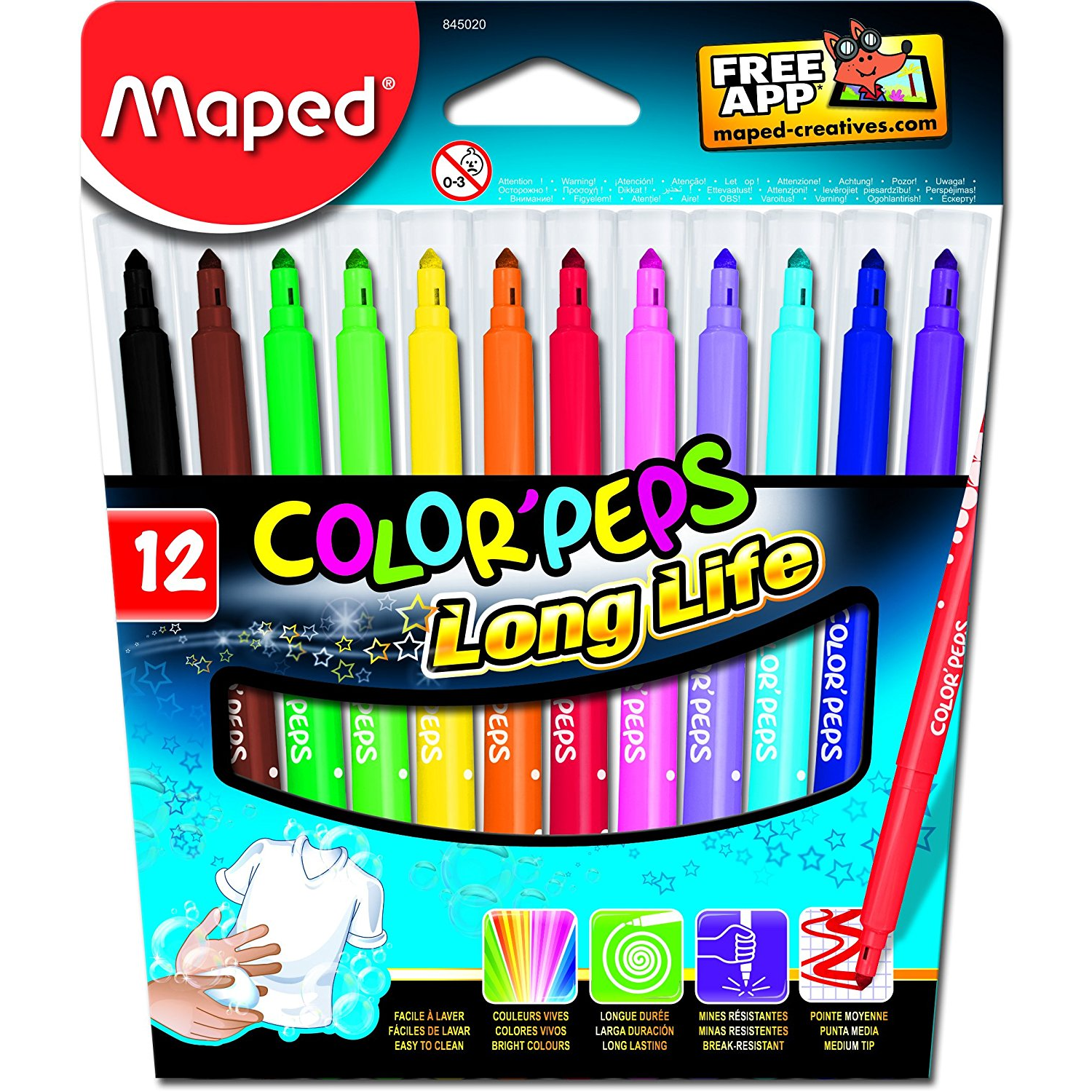 Maped Color'Peps 1-3.6 mm Filctoll készlet -12 szín (845020)