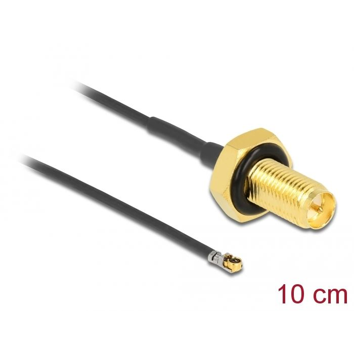 Delock antenna kábel RP-SMA anya-apa MHF 4L LK-dugó 1.37 10cm (12655) (DE12655)