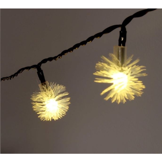 IRIS Zúzmara alakú 3cm/9m/IPX3 szabványos/meleg fehér/50db LED-es/napelemes fénydekoráció (315-05) (315-05)