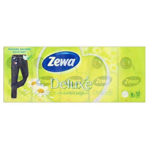 Zewa Deluxe Camomile 3 rétegű zsebkendő 10x10 db (7322540098846)