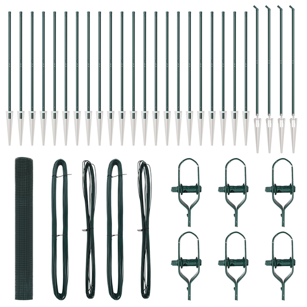 Hegesztett Drótkerítés 13 Cölöp Spikkel Zöld 1.4x50 m Acél