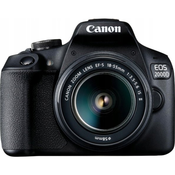 Canon EOS 2000D + EF-S 18-55mm f/3.5-5.6 IS II + EF 75-300mm f/4-5.6 III SLR sada 24,1 MP CMOS 6000 x 4000 px Čierna