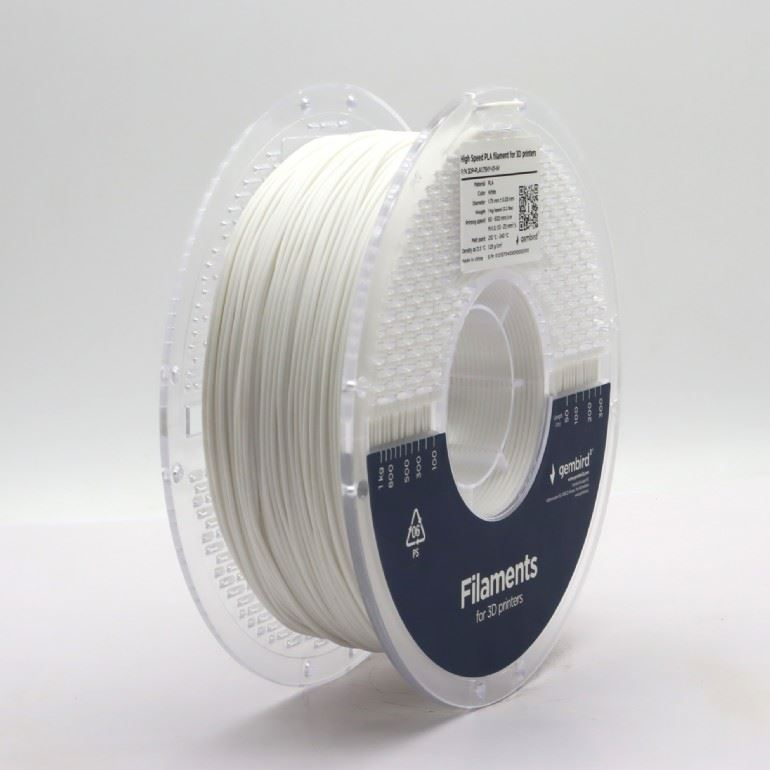 Filament PLA Gembird 3DP-PLA1.75HY-01-W alb 1,75mm 1kg