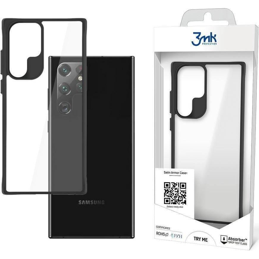 3mk Satin Armor Case+ átlátszó, TPU és PC anyagú telefontok Samsung Galaxy S22 Ultra 5G (90867)